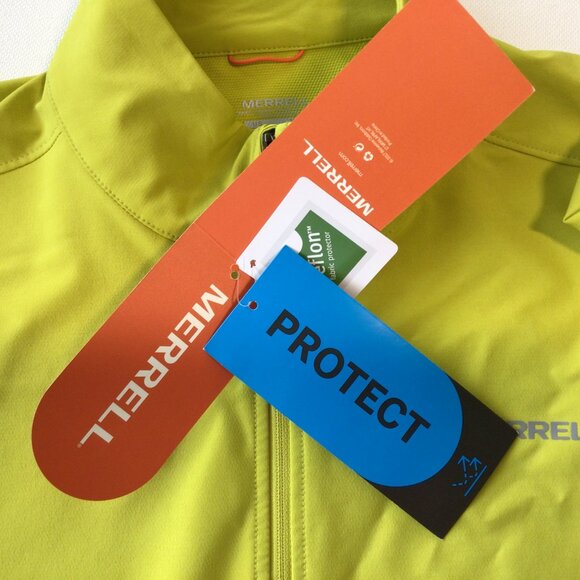 NWT Merrell Jacket Full Zip Softshell Yellow-Green Men's Medium - Picture 9 of 14